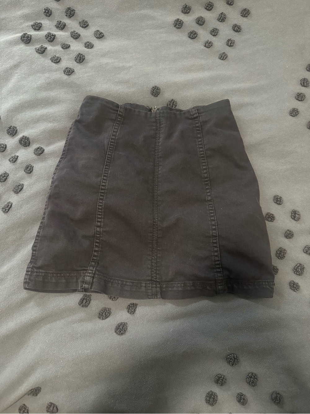 Free People Black Mini Skirt with Panel Seams